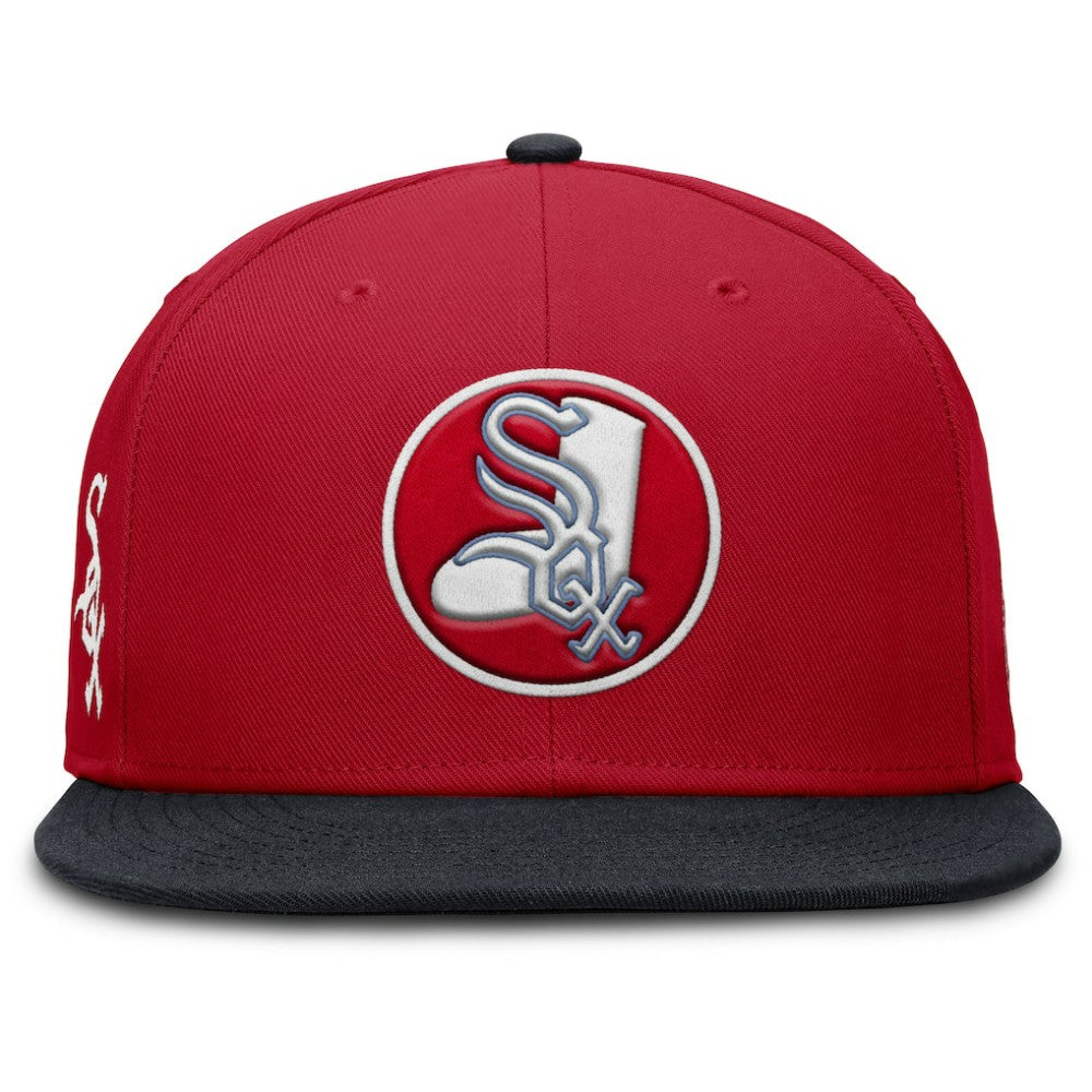 Chicago White Sox Nike Cooperstown Two-Tone Dri-FIT Round Bill True Fitted Hat - Red Hats
