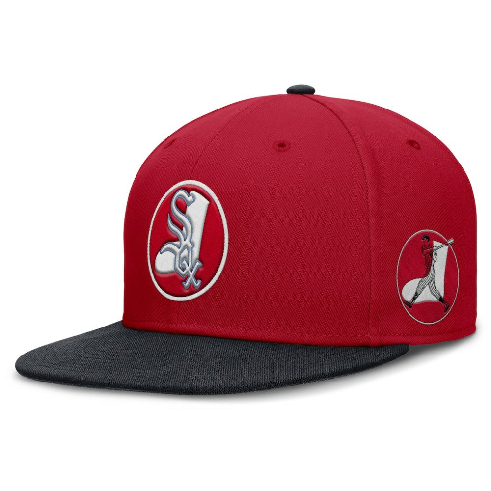 Chicago White Sox Nike Cooperstown Two-Tone Dri-FIT Round Bill True Fitted Hat - Red Hats