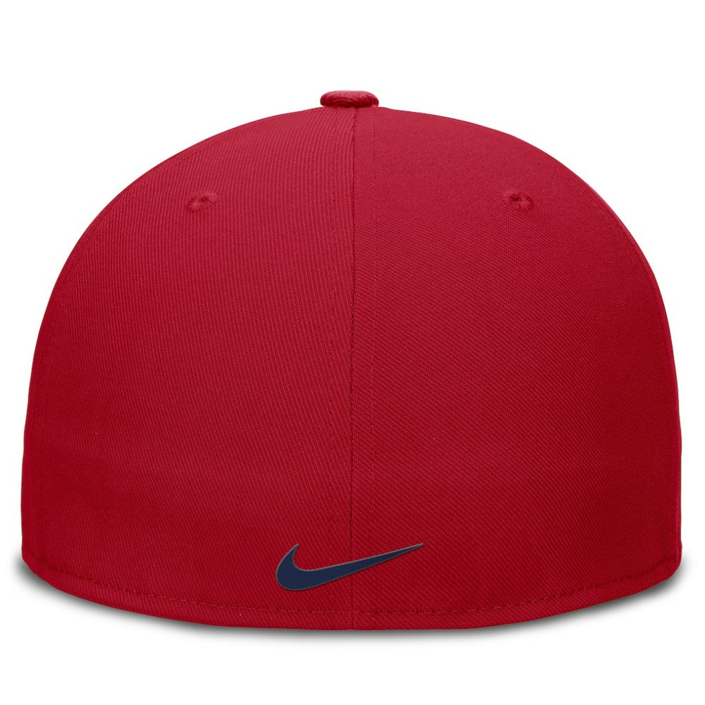 Chicago Cubs Nike Wordmark Dri-FIT Round Bill True Fitted Hat - Red Hats