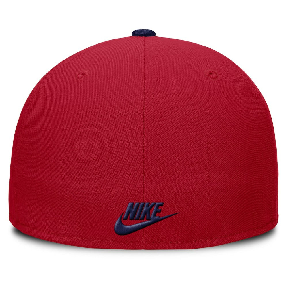 Atlanta Braves Nike Cooperstown Two-Tone Dri-FIT Round Bill True Fitted Hat - Red Hats