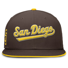 San Diego Padres Nike Primetime Dri-FIT Round Bill True Fitted Hat - Brown Hats