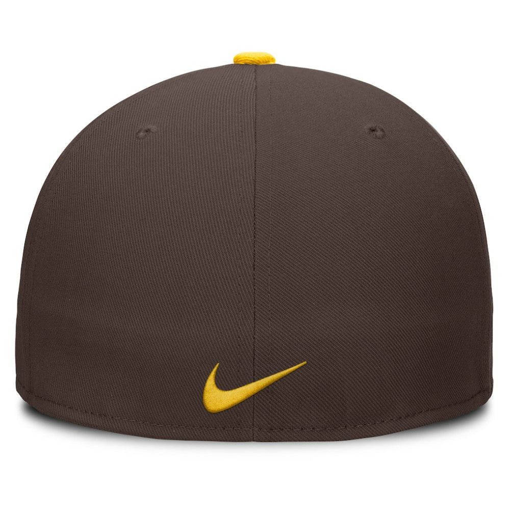 San Diego Padres Nike Primetime Dri-FIT Round Bill True Fitted Hat - Brown Hats