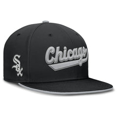 Chicago White Sox Nike Primetime Dri-FIT Round Bill True Fitted Hat - Black Hats