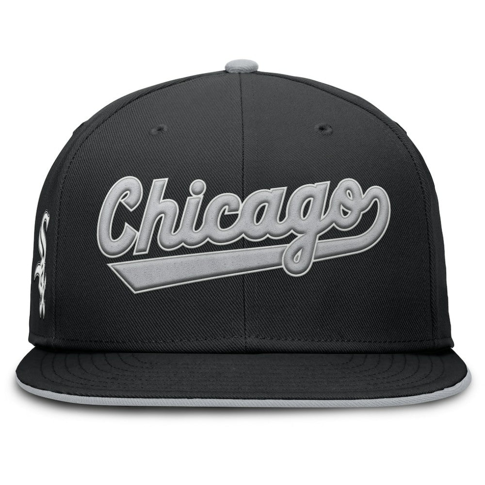 Chicago White Sox Nike Primetime Dri-FIT Round Bill True Fitted Hat - Black Hats