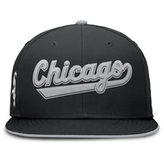 Chicago White Sox Nike Primetime Dri-FIT Round Bill True Fitted Hat - Black Hats