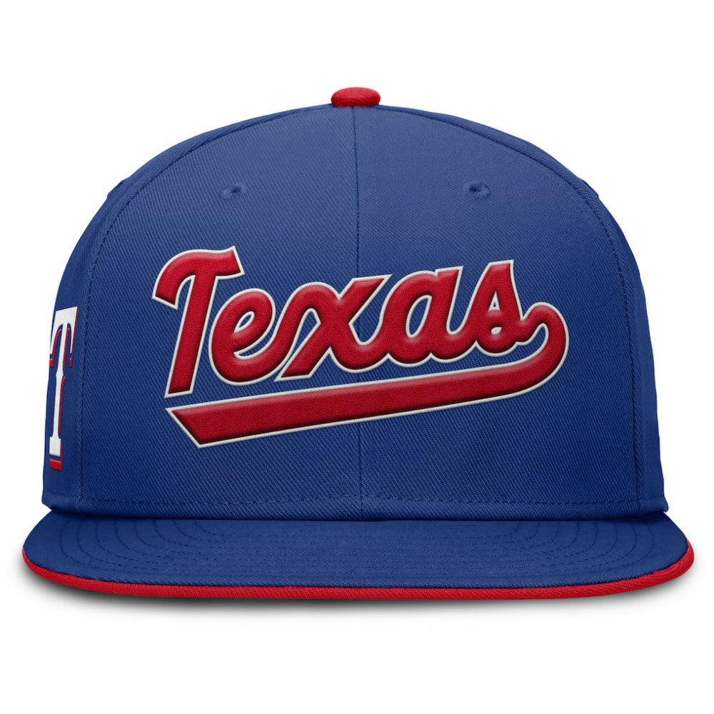 Texas Rangers Nike Primetime Dri-FIT Round Bill True Fitted Hat - Royal Hats