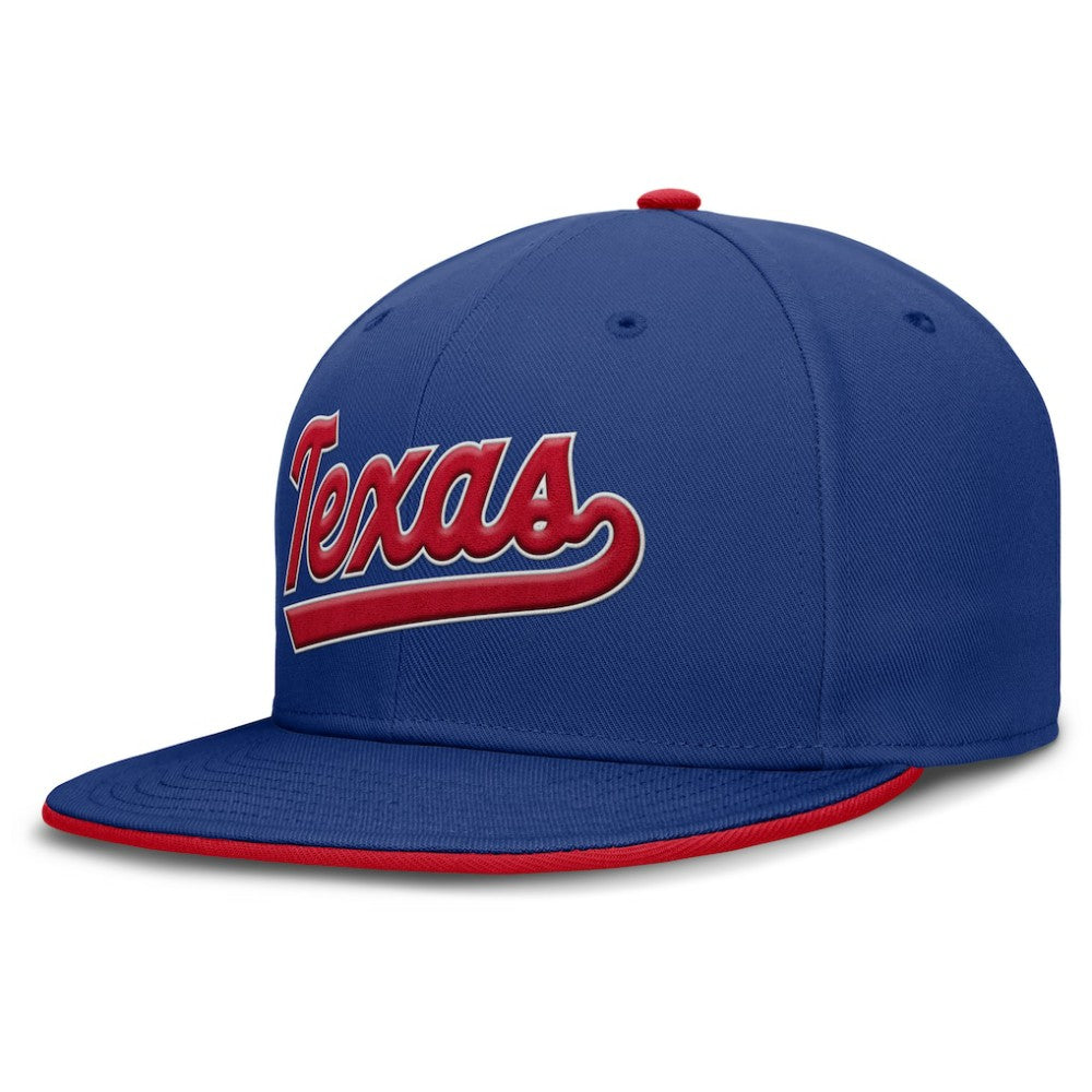 Texas Rangers Nike Primetime Dri-FIT Round Bill True Fitted Hat - Royal Hats
