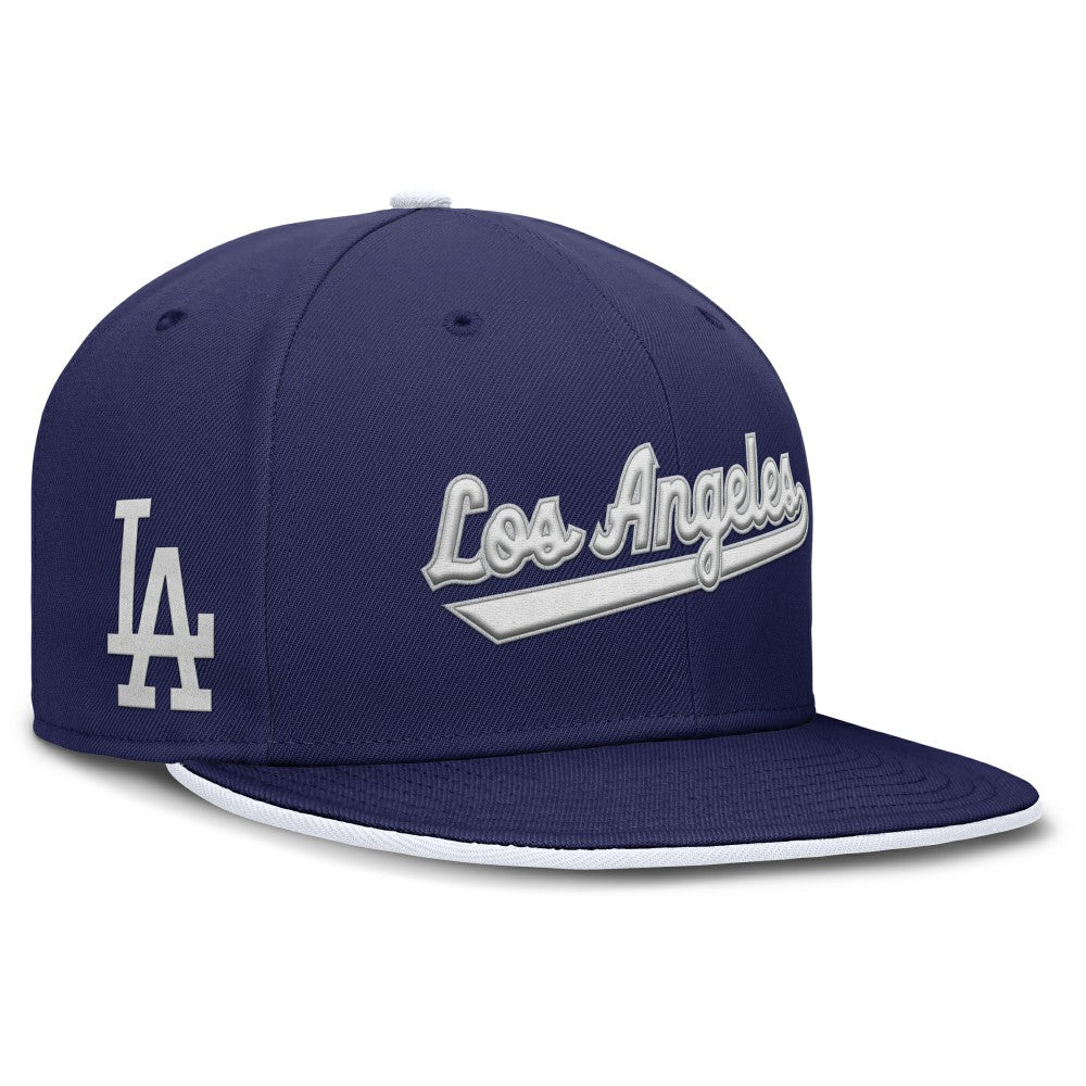 Los Angeles Dodgers Nike Primetime Dri-FIT Round Bill True Fitted Hat - Royal Hats