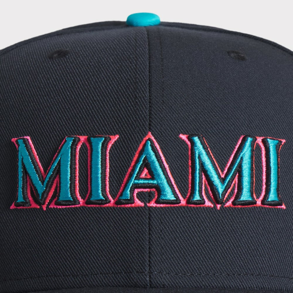 Miami Marlins Nike 2025 City Connect Performance Fitted Hat - Black Hats