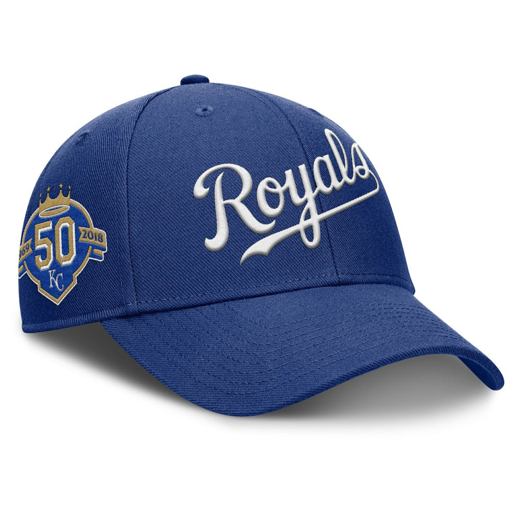 Kansas City Royals Nike Rise Gaberdine Adjustable Hat - Royal Hats