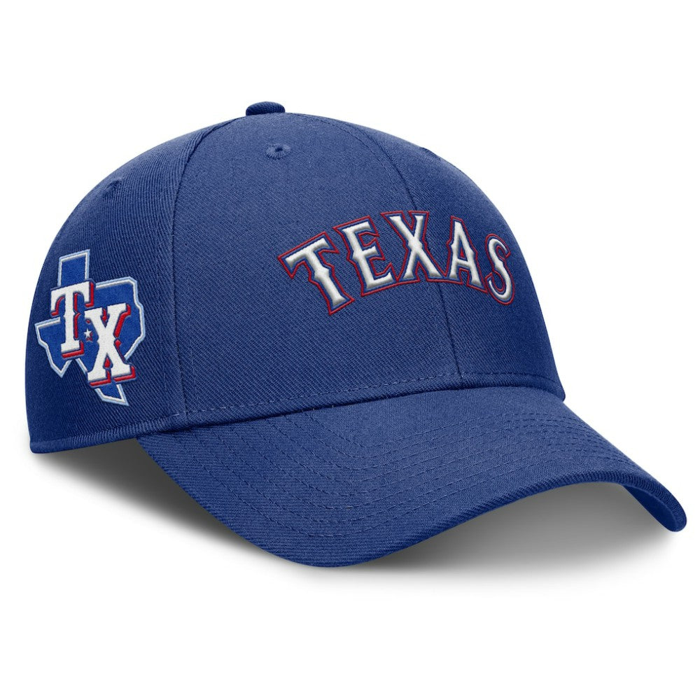 Texas Rangers Nike Rise Gaberdine Adjustable Hat - Royal Hats