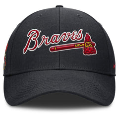 Atlanta Braves Nike Rise Gaberdine Adjustable Hat - Navy Hats