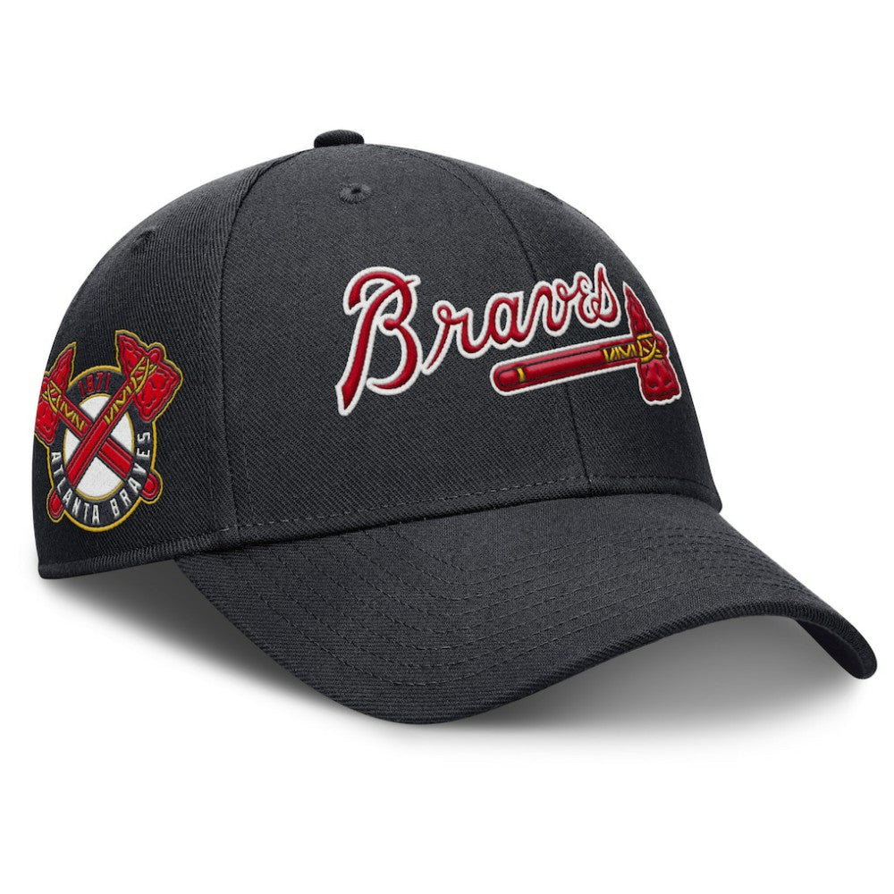 Atlanta Braves Nike Rise Gaberdine Adjustable Hat - Navy Hats