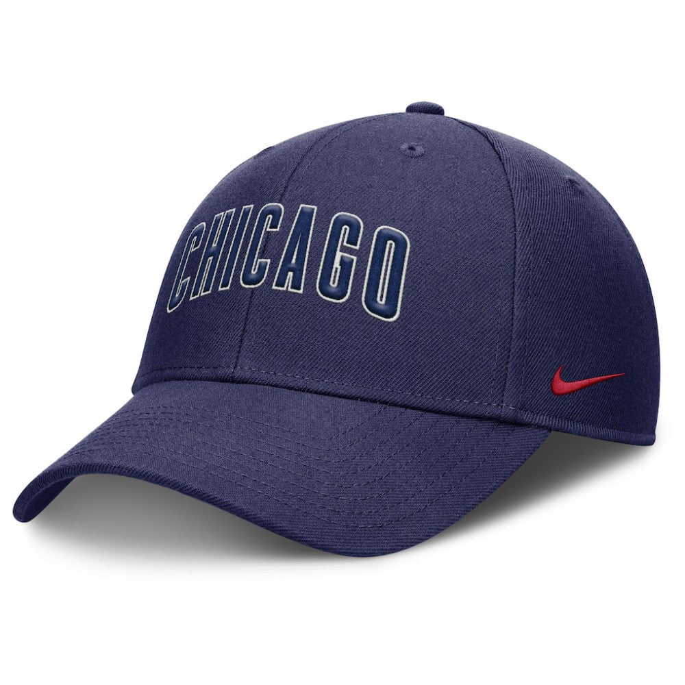 Chicago Cubs Nike Rise Gaberdine Adjustable Hat - Navy Hats