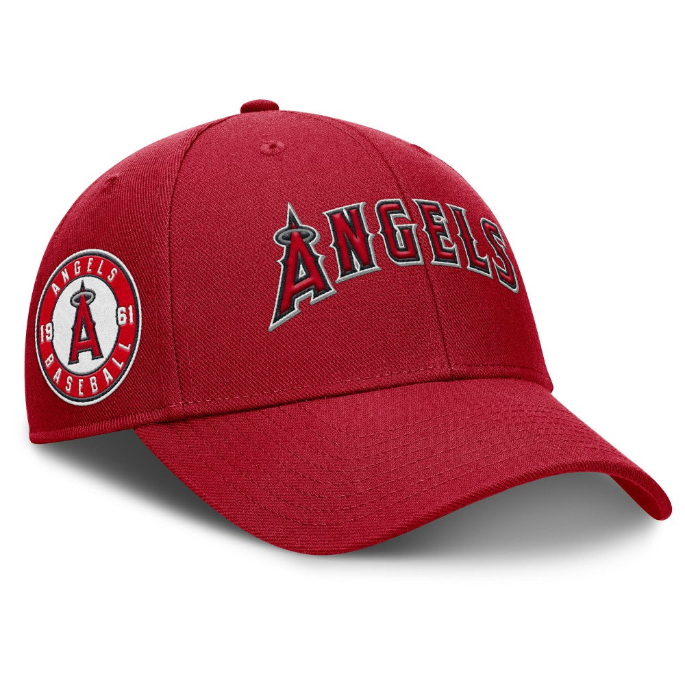 Los Angeles Angels Nike Rise Gaberdine Adjustable Hat - Red Hats