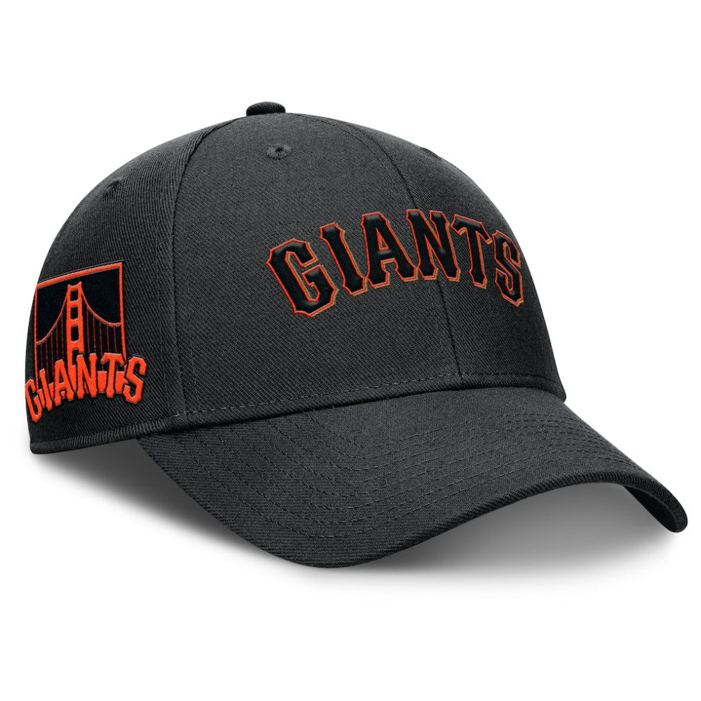 San Francisco Giants Nike Rise Gaberdine Adjustable Hat - Black Hats