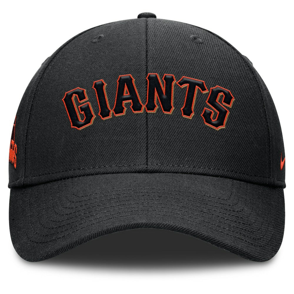 San Francisco Giants Nike Rise Gaberdine Adjustable Hat - Black Hats