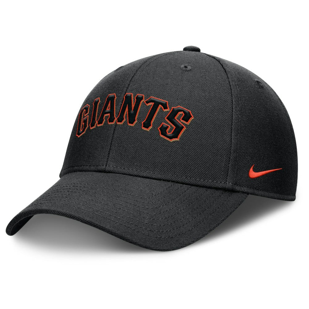 San Francisco Giants Nike Rise Gaberdine Adjustable Hat - Black Hats