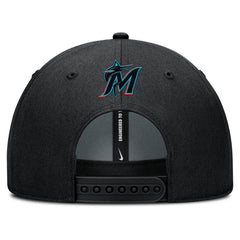 Miami Marlins Nike Rise Gaberdine Adjustable Hat - Black Hats