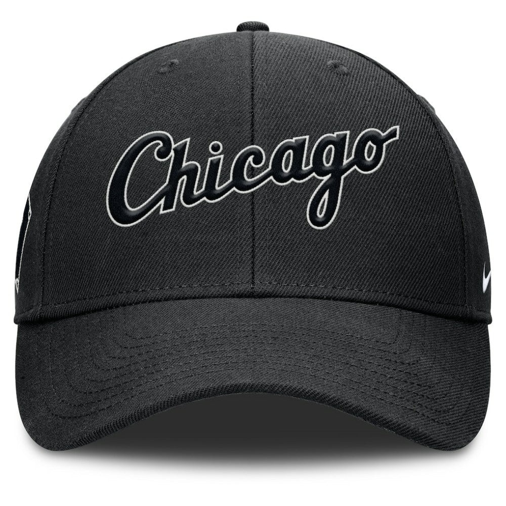 Chicago White Sox Nike Rise Gaberdine Adjustable Hat - Black Hats
