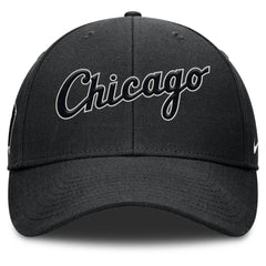 Chicago White Sox Nike Rise Gaberdine Adjustable Hat - Black Hats