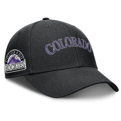 Colorado Rockies Nike Rise Gaberdine Adjustable Hat - Black Hats