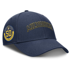 Milwaukee Brewers Nike Rise Gaberdine Adjustable Hat - Navy Hats