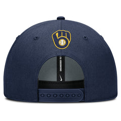 Milwaukee Brewers Nike Rise Gaberdine Adjustable Hat - Navy Hats