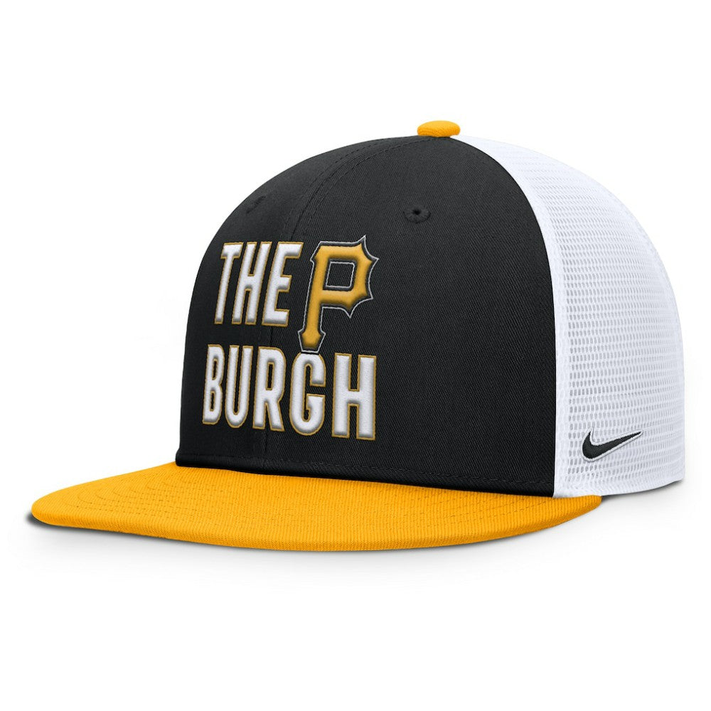 Pittsburgh Pirates Nike Pro Trucker Snapback Hat - Black Hats