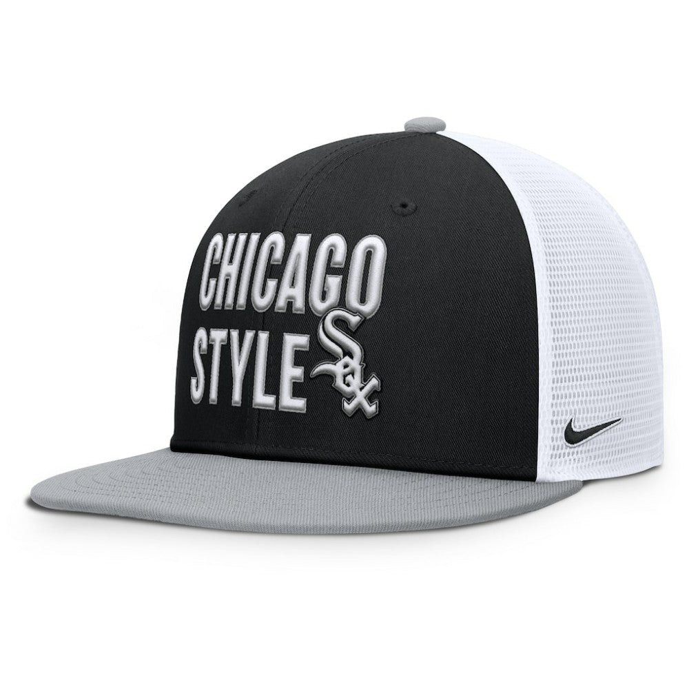 Chicago White Sox Nike Pro Trucker Snapback Hat - Black Hats