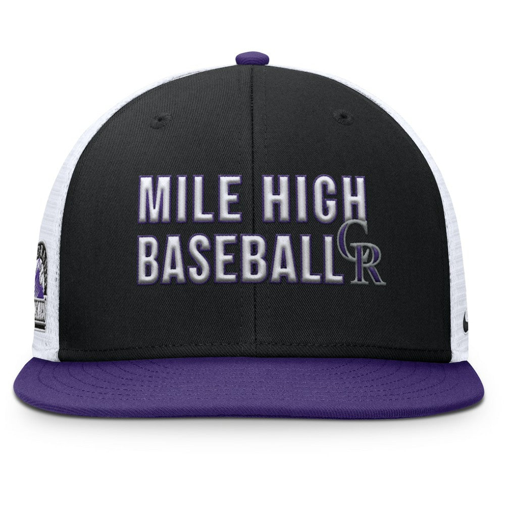 Colorado Rockies Nike Pro Trucker Snapback Hat - Black Hats