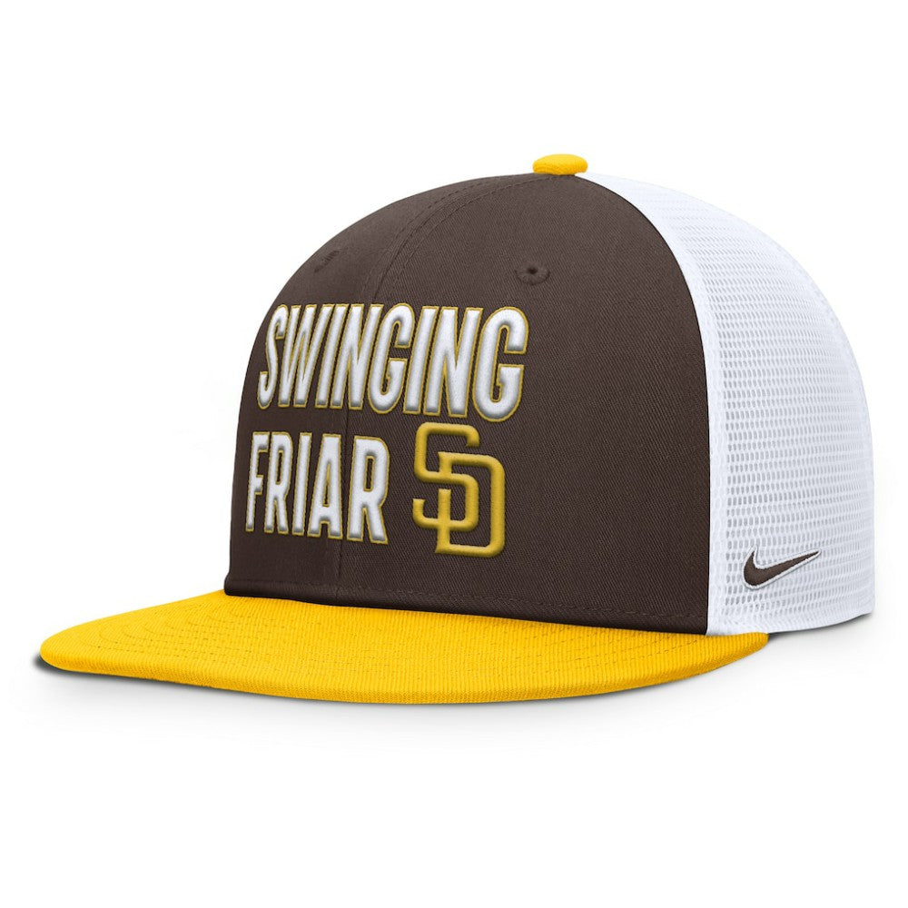 San Diego Padres Nike Pro Trucker Snapback Hat - Brown Hats