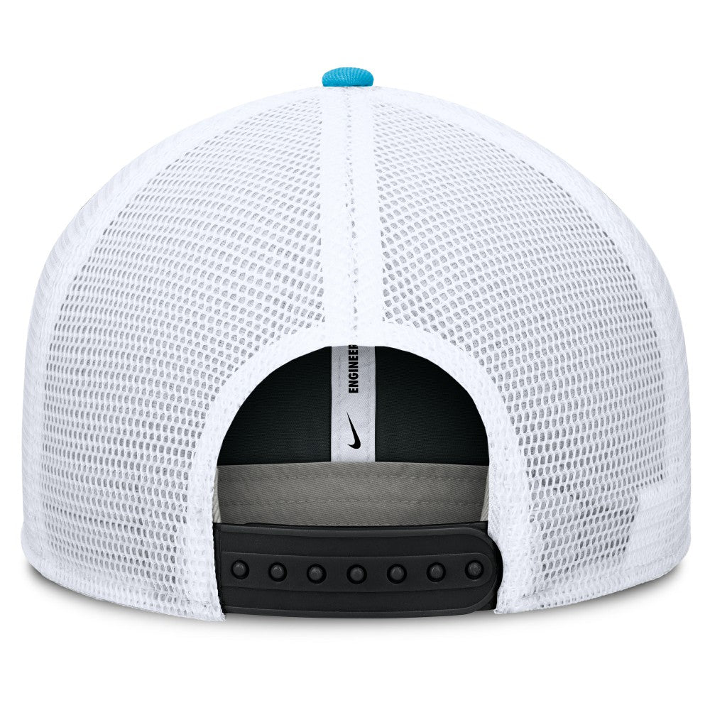 Miami Marlins Nike Pro Performance Trucker Snapback Hat - Black/Light Blue Hats