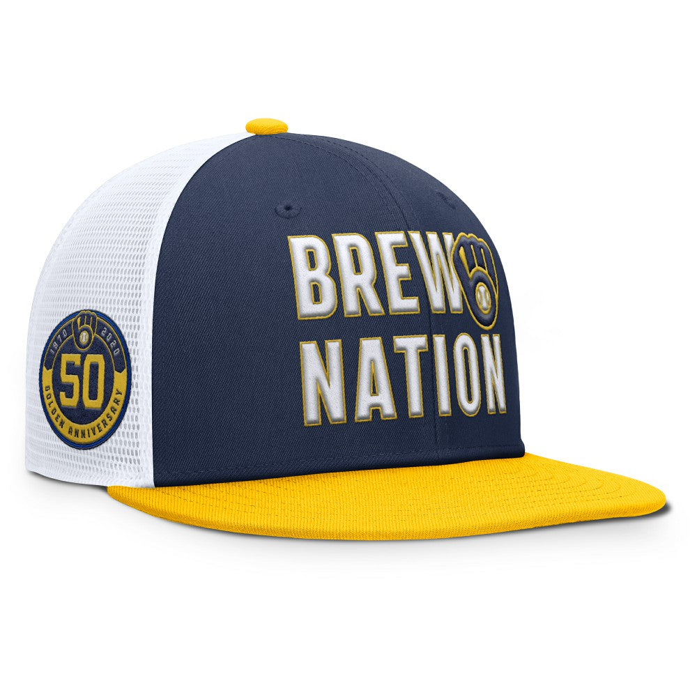 Milwaukee Brewers Nike Pro Trucker Snapback Hat - Navy Hats