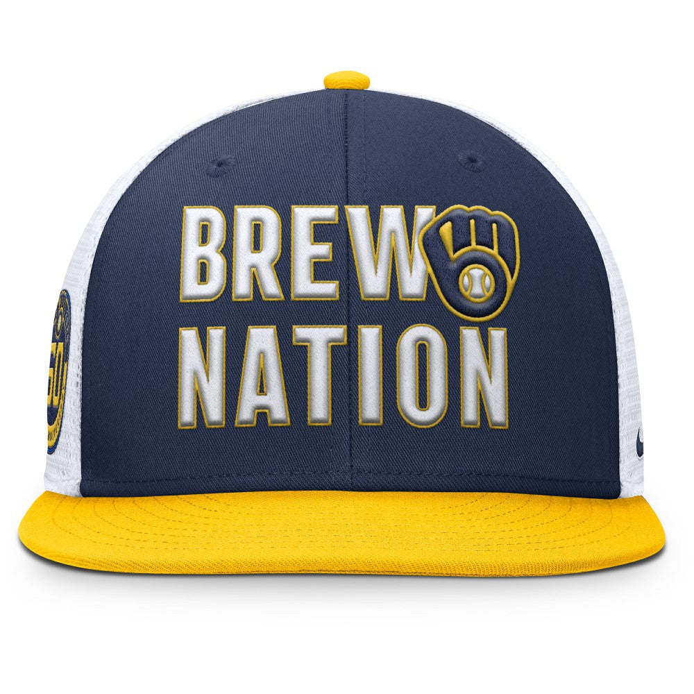 Milwaukee Brewers Nike Pro Trucker Snapback Hat - Navy Hats