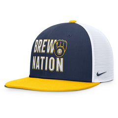 Milwaukee Brewers Nike Pro Trucker Snapback Hat - Navy Hats