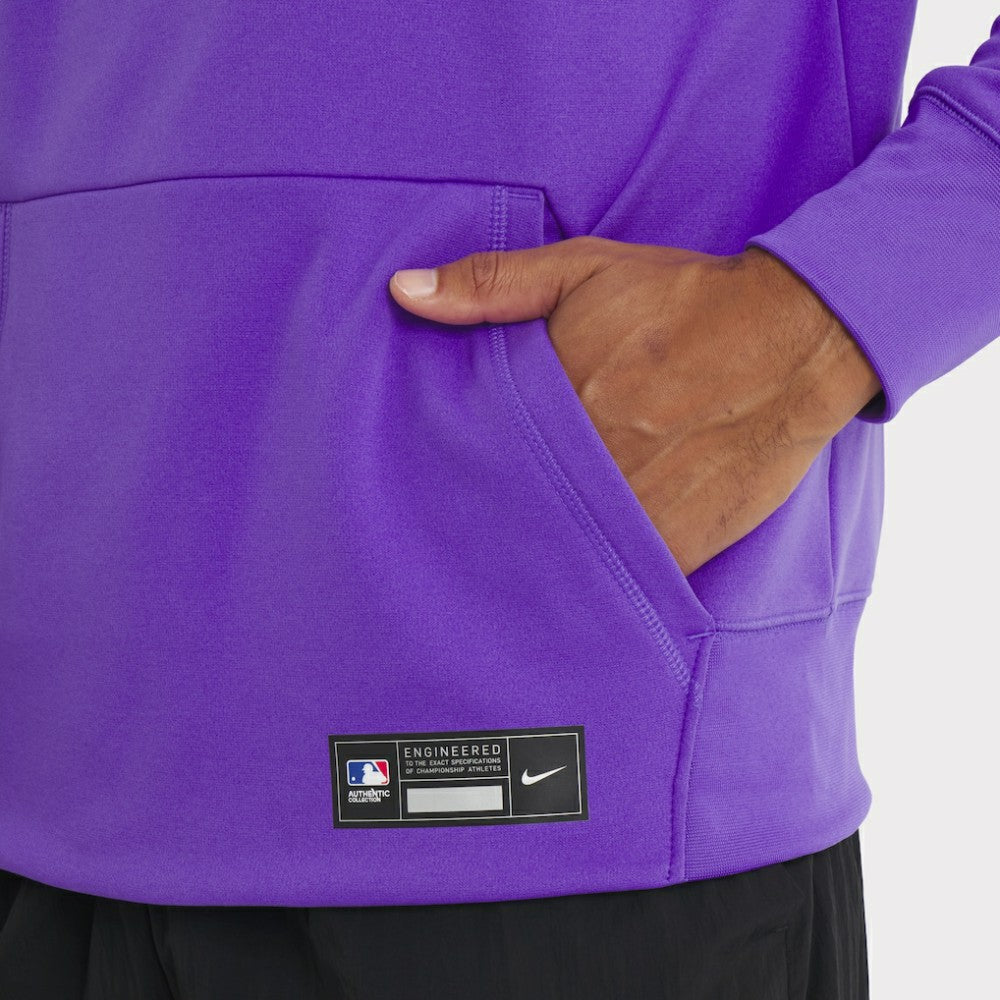 Colorado Rockies Nike 2025 City Connect Authentic Collection Therma Pullover Hoodie - Purple Hoodies
