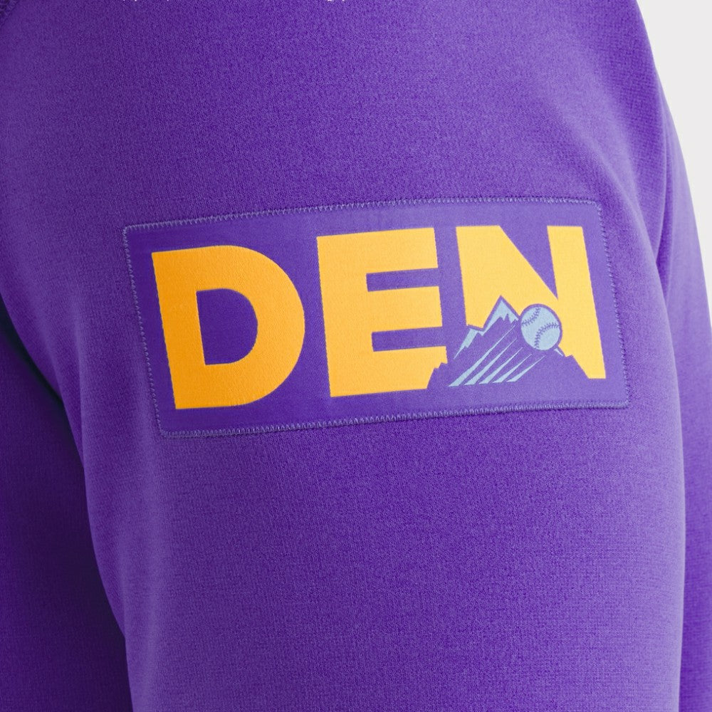 Colorado Rockies Nike 2025 City Connect Authentic Collection Therma Pullover Hoodie - Purple Hoodies