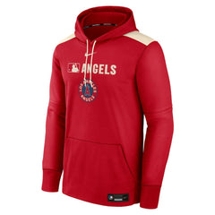 Los Angeles Angels Nike Authentic Collection City Connect Therma Pullover Hoodie - Red Hoodies