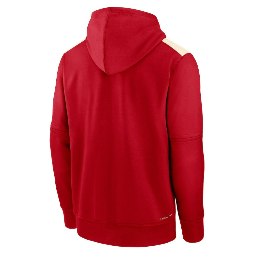 Los Angeles Angels Nike Authentic Collection City Connect Therma Pullover Hoodie - Red Hoodies