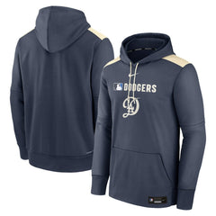 Los Angeles Dodgers Nike Authentic Collection City Connect Therma Pullover Hoodie - Navy Hoodies