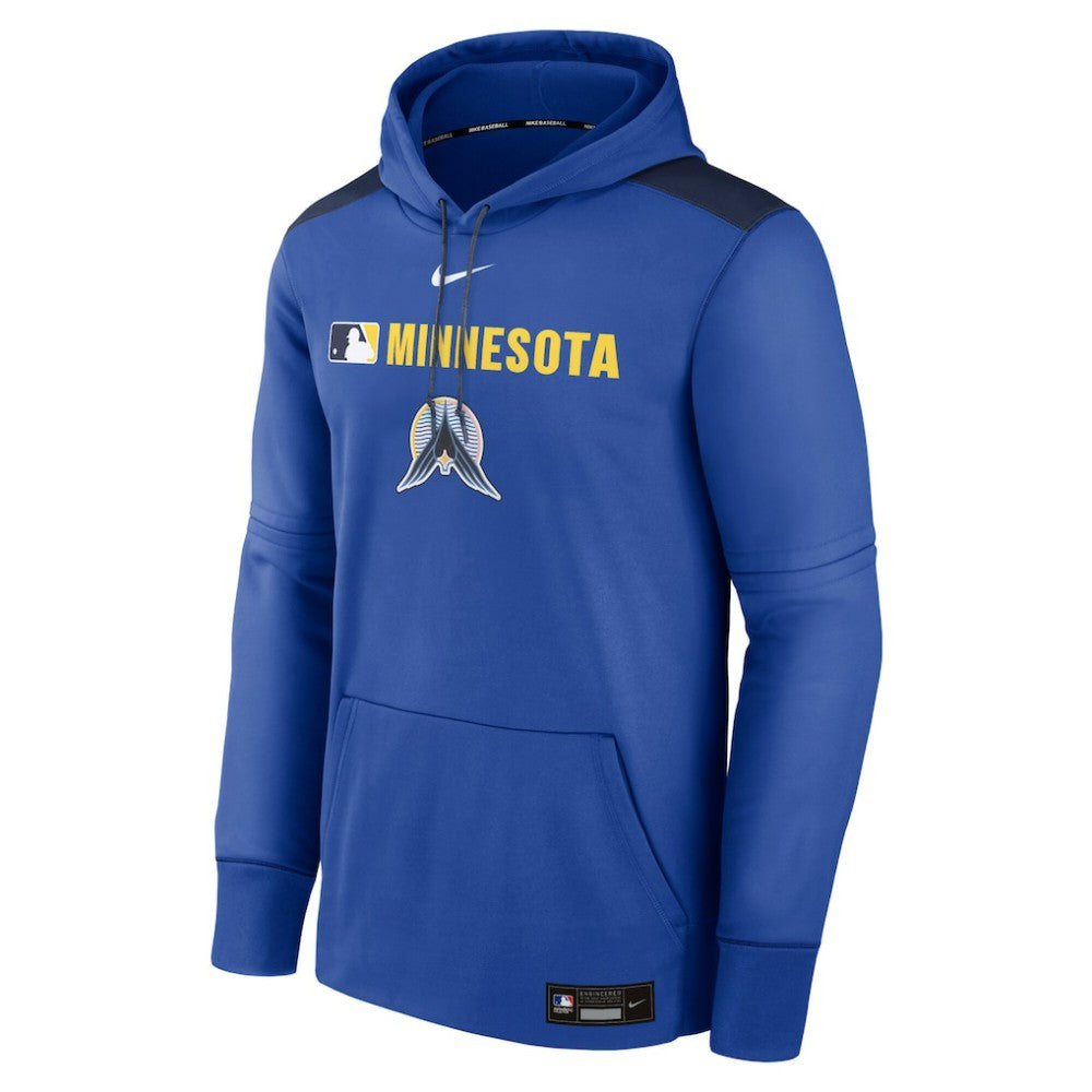 Minnesota Twins Nike Authentic Collection City Connect Therma Pullover Hoodie - Royal Hoodies