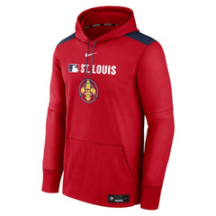St. Louis Cardinals Nike Authentic Collection City Connect Therma Pullover Hoodie - Red Hoodies