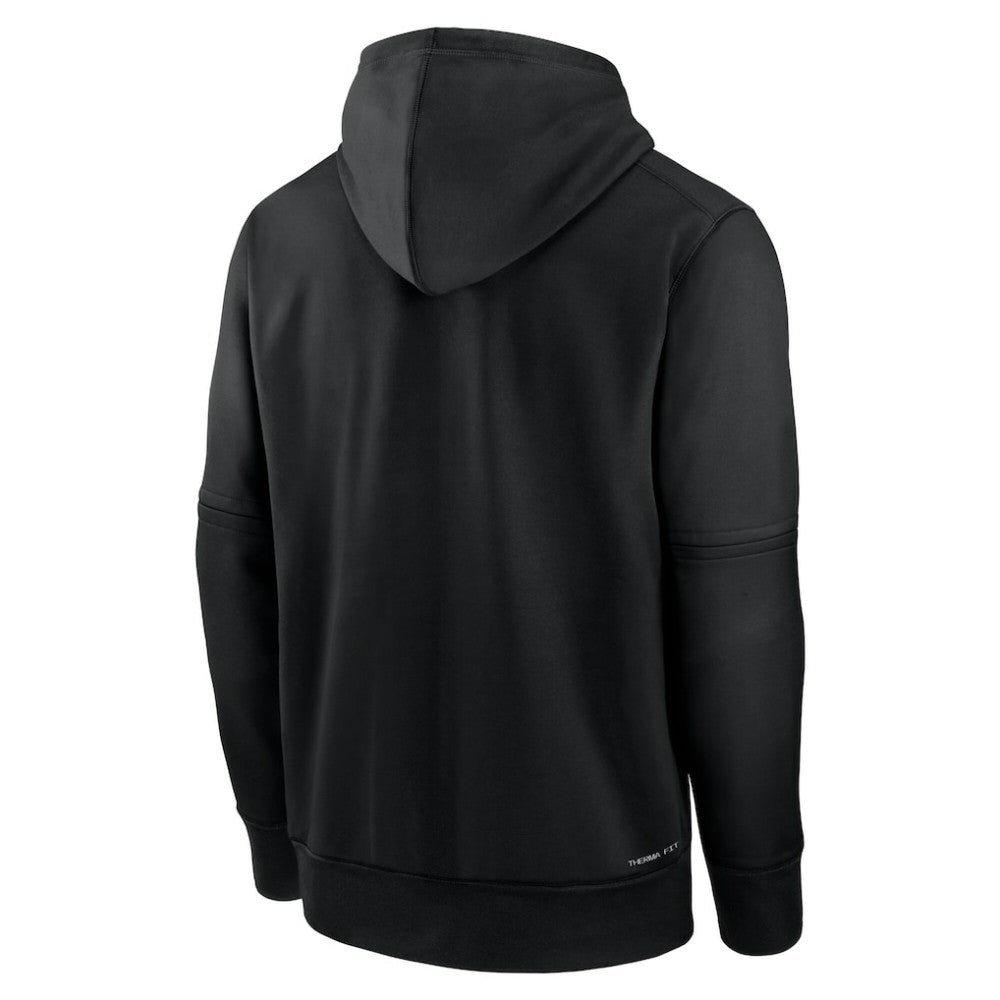 Tampa Bay Rays Nike Authentic Collection City Connect Therma Pullover Hoodie - Black Hoodies