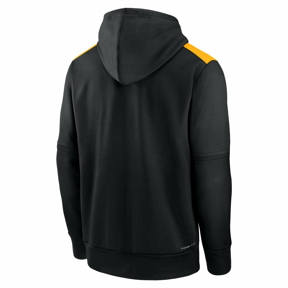 Pittsburgh Pirates Nike Authentic Collection City Connect Therma Pullover Hoodie - Black Hoodies