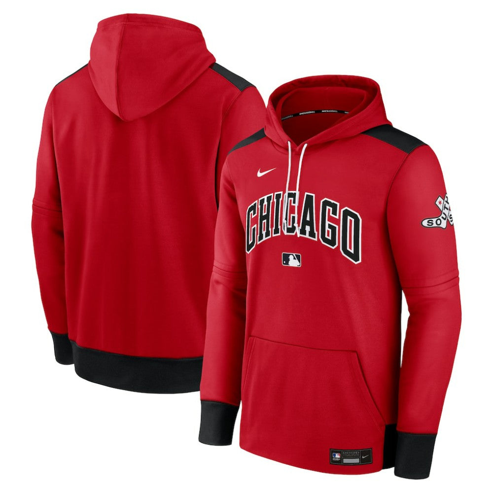 Chicago White Sox Nike 2025 City Connect Authentic Collection Performance Pullover Hoodie - Red/Black Hoodies