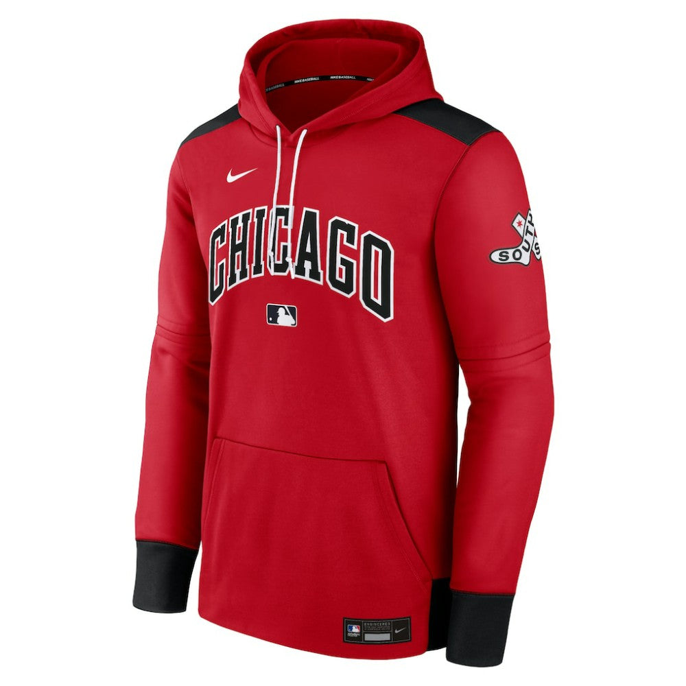 Chicago White Sox Nike 2025 City Connect Authentic Collection Performance Pullover Hoodie - Red/Black Hoodies