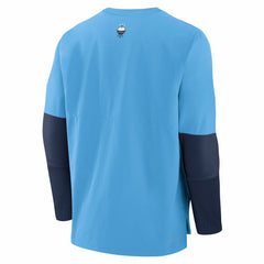 Milwaukee Brewers Nike 2025 City Connect Authentic Collection Player Dri-FIT Lightweight Pullover - Light Blue Pullover