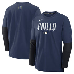 Philadelphia Phillies Nike 2025 City Connect Authentic Collection Player Dri-FIT Lightweight Pullover - Navy Pullover