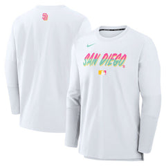 San Diego Padres Nike 2025 City Connect Authentic Collection Player Dri-FIT Lightweight Pullover - White Pullover